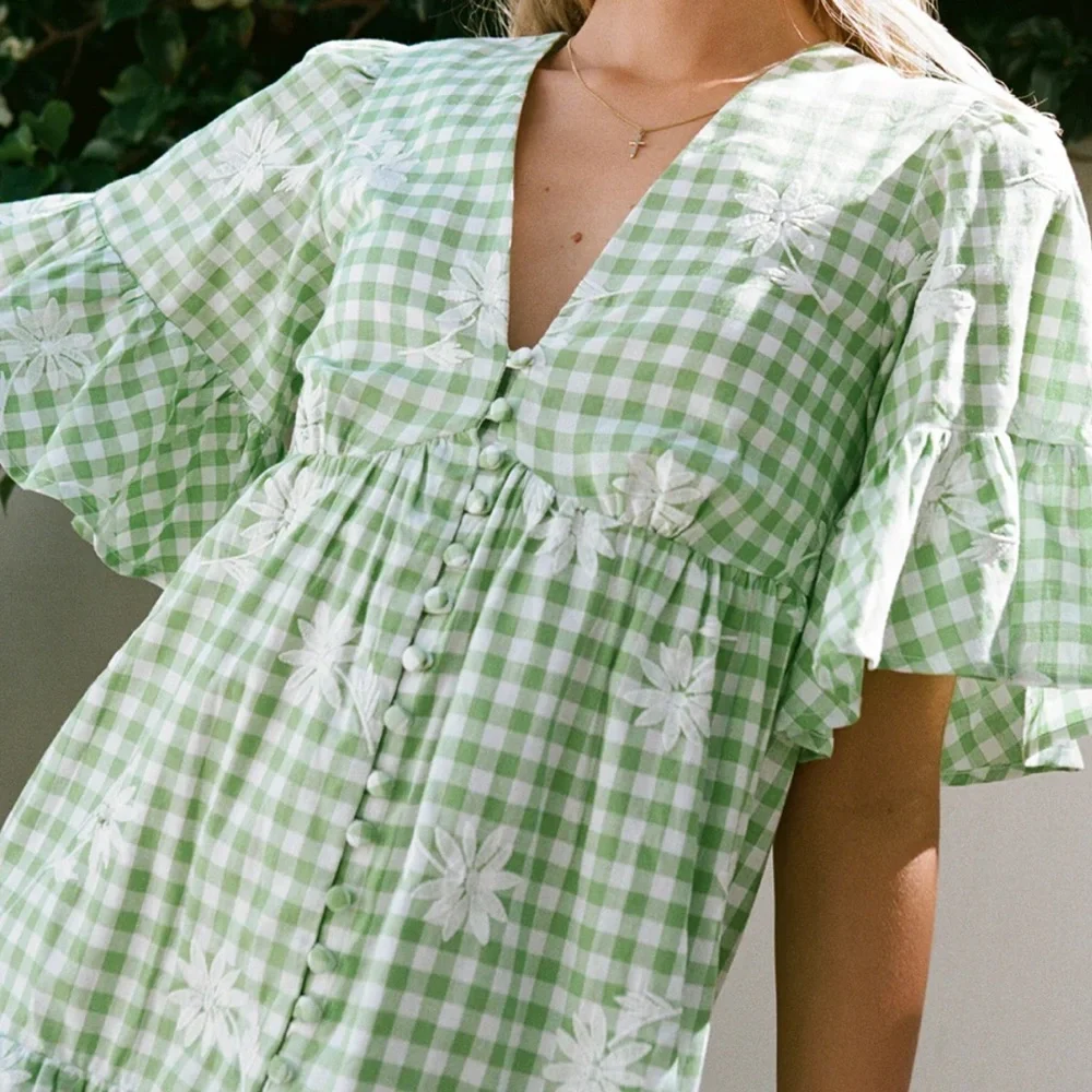 SABO Twyla Babydoll Dress Gingham - Picture 4 of 7